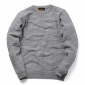HABANOS-7G WOOL CAMO CREW KNIT - Gray