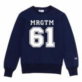 Mr.GENTLEMAN-CHAMPION CREW-NECK SWEAT - MRGTM 61 PRINT - Navy