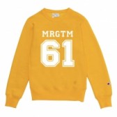 Mr.GENTLEMAN-CHAMPION CREW-NECK SWEAT - MRGTM 61 PRINT - Yellow