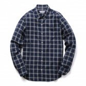 UNIVERSAL PRODUCTS-CHECK BUTTON DOWN SHIRTS - Navy