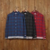 GOODENOUGH-CHECK FLANNEL LINE SHIRT