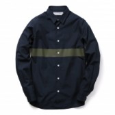 UNIVERSAL PRODUCTS-COLOR LINE SHIRTS - Navy × Olive