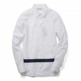 UNIVERSAL PRODUCTS-COLOR LINE SHIRTS - White × Navy