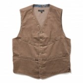 ENGINEERED GARMENTS-Cinch Vest - 14W Corduroy - Khaki