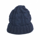 Stevenson Overall Co.-Indigo Cable Knitted Cap - KC1 - Indigo