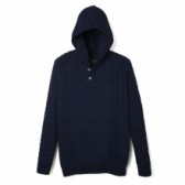 Stevenson Overall Co.-Indigo Knit Hooded Sweatshirt - HP1 - Indigo
