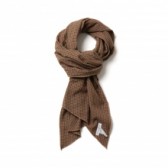ENGINEERED GARMENTS-Long Scarf - Gun Club Twill - Olive:Burgundy
