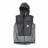 and wander-twill fleece vest - Gray