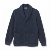 NAISSANCE-SHAWL COLLAR PILE JACKET - Navy
