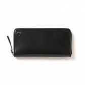 JAM HOME MADE-SHELL CORDOVAN ZIP LONG WALLET - Black