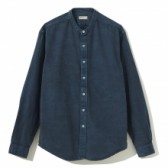 NAISSANCE-BAND COLLAR SHIRT - Navy