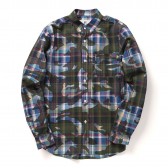 HABANOS-CAMO MADRAS CHECK B.D SHIRTS - Blue
