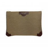 Mr.GENTLEMAN-MONOGRAM CLUTCH BAG - Beige