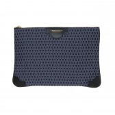 Mr.GENTLEMAN-MONOGRAM CLUTCH BAG - Navy