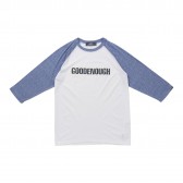 GOODENOUGH IVY-RAGLAN HEATHER 3:4 SLV TEE - White : Blue