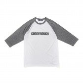 GOODENOUGH IVY-RAGLAN HEATHER 3:4 SLV TEE - White : Charcoal