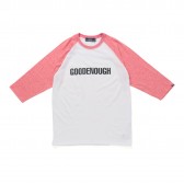 GOODENOUGH IVY-RAGLAN HEATHER 3:4 SLV TEE - White : Red