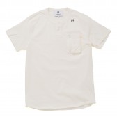 HABANOS-MILITARY COTTON H-NECK S:SL Tee - White