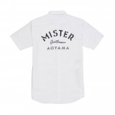 Mr.GENTLEMAN-MISTER STENCIL PRINT S:S SHIRTS - White
