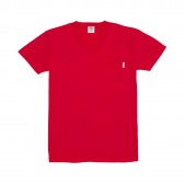 Mr.GENTLEMAN-SOUVENIR V-NECK TEE - Red