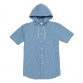 Mr.GENTLEMAN-HOODED S:S SHIRT - Hickory Stripe