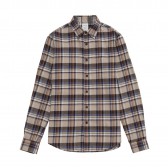 Mr.GENTLEMAN-FLANNEL CHECK SHIRT - Moca