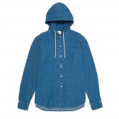 Mr.GENTLEMAN-HOODED SHIRT - One Wash