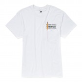 COW BOOKS-Pocket T-shirt - White × Green