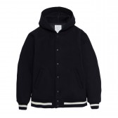 Mr.GENTLEMAN-HOODED STADIUM JUMPER - Navy