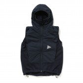 and wander-twill fleece vest - navy