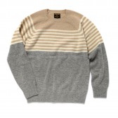 METAPHORE-BORDER KNIT - Gray