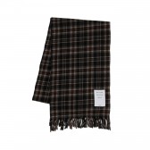 Mr.GENTLEMAN-CHECK WOOL STOLE - Brown check