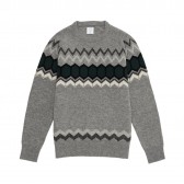 Mr.GENTLEMAN-GRAPHICAL NORDIC KNIT - Grey