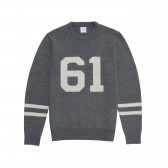 Mr.GENTLEMAN-NUMBERING KNIT - Grey