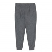 Mr.GENTLEMAN-WOOL RIB PANTS - Grey