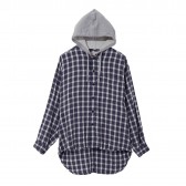 NAISSANCE-PLAID SHIRT PARKA - Navy
