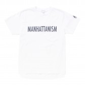 ENGINEERED GARMENTS-Printed Cross Crew Neck T-shirt - Manhattanism - White