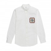 Mr.GENTLEMAN-EMBROIDERED POCKET SHIRT - White