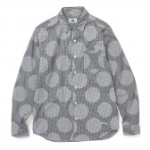 GOODENOUGH-DOT PRINTED GINGHAM SHIRT - Black