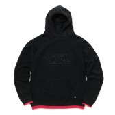 GOODENOUGH-EDGE LINE RAGLAN SLEEVE SWEAT PARKA - Black