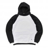 GOODENOUGH-EDGE LINE RAGLAN SLEEVE SWEAT PARKA - White : Black