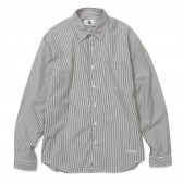 GOODENOUGH-SLEEVE SWITCH STRIPE SHIRT - Black