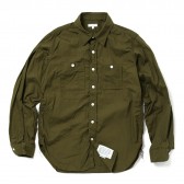 ENGINEERED GARMENTS-Work Shirt - Pima Poplin - Olive