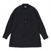 COMOLI-バンドカラーシャツ - Navy