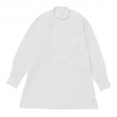 COMOLI-バンドカラーシャツ - White