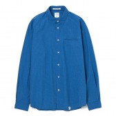 BEDWIN-L:S ELBOW PATCH SHIRT 「EASTON」 - Blue