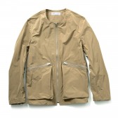 UNIVERSAL PRODUCTS-NO COLLAR ZIP JACKET - Beige