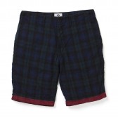 GOODENOUGH-EDGE LINE CHECK SHORTS - Black Watch