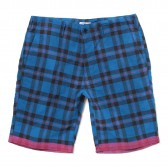 GOODENOUGH-EDGE LINE CHECK SHORTS - Blue