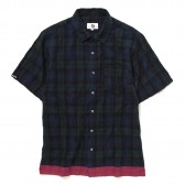 GOODENOUGH-EDGE LINE CHECK S:S SHIRT - Black Watch